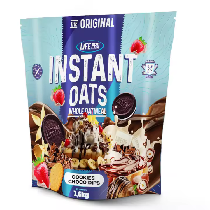 LIFE PRO FITFOOD INSTANT OATS PREMIUM 1.6KG - Harina de Avena Premium - Carbohidrato de Liberación Lenta - Energía mas Tiempo - 1