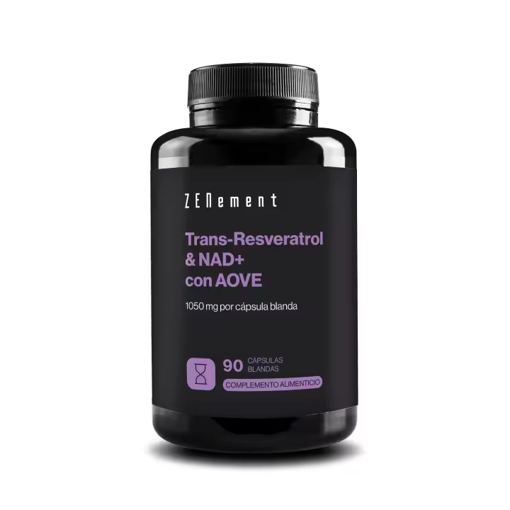 Trans-Resveratrol & NAD+ con AOVE 1055 mg por cápsula blanda - 90 Cápsulas blandas - 1