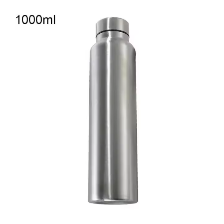 Botella Deportiva De Acero Inoxidable 1000ML Roja Reutilizable Para Gimnasio Y Camping Con Tapa Directa Para Beber - 1