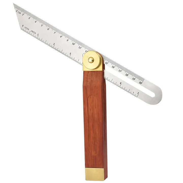 Escuadra de Carpintero, Escuadra en T de 200mm, Escuadra de Carpintero de Maple inoxidable, accesorios de Medicina ajustables para carpintería, Escuadra en T para Carpintero, Artesano y Carpintero. - 1