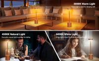 Lámpara De Noche Recargable LED Creativa Con Tres Colores Toque Metálica Para Decoración De Barra Exterior Y Dormitorio - details 3
