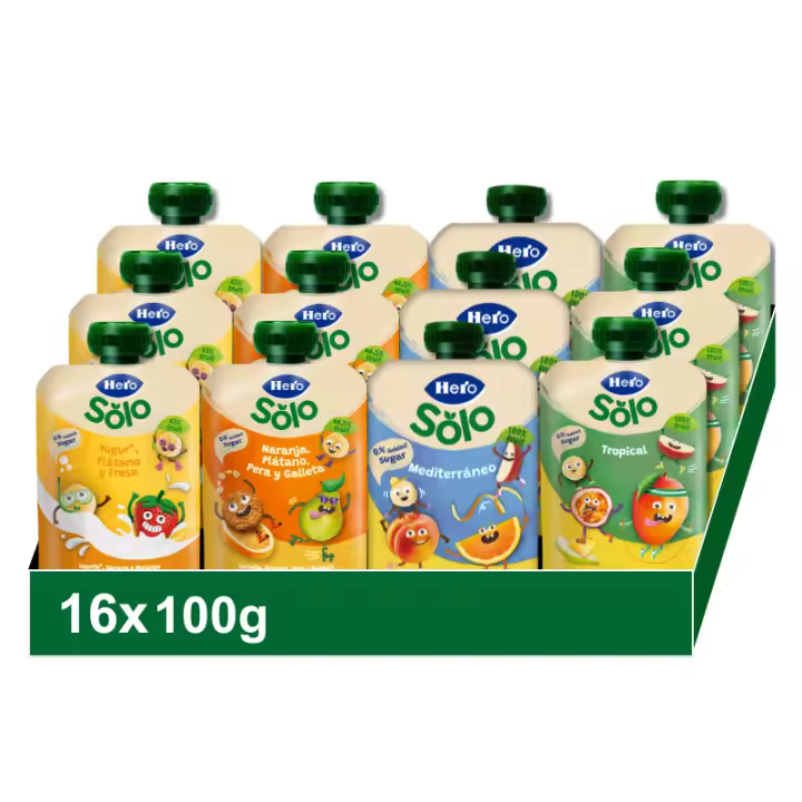 Hero Solo Pack Ahorro Bolsitas Sabores Mixtos 16x100gr - 1