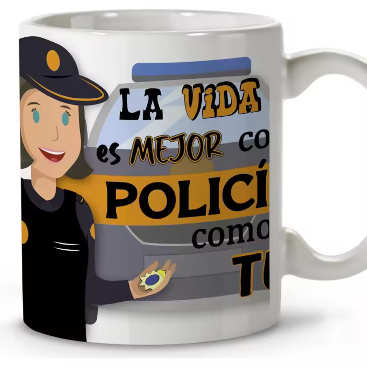 Taza Policía Local y Nacional – Tazas Originales y Personalizadas para Regalar – Regalo Único para Policías – Taza de Cerámica 330 ml – Detalle Perfecto para Profesionales de la Policía - 1
