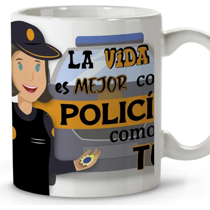 Taza Policía Local y Nacional – Tazas Originales y Personalizadas para Regalar – Regalo Único para Policías – Taza de Cerámica 330 ml – Detalle Perfecto para Profesionales de la Policía - 1