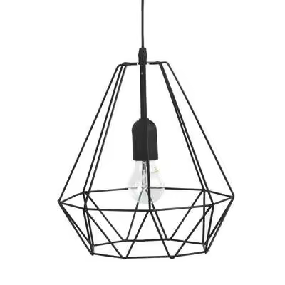 Factory Cuadros Lámpara Colgante Janina Varillas Metal Negro - Diseño Moderno - 1