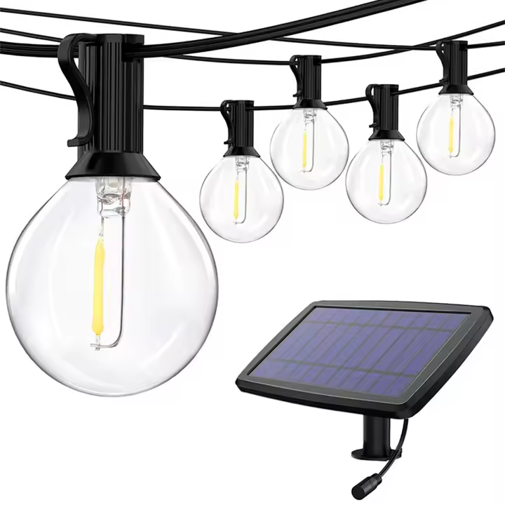 Guirnalda de Luces Led 25 Bombillas | Carga Solar y USB | Impermeable IP65 - 1
