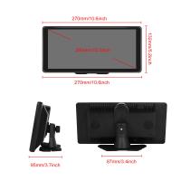 Podofo-Monitor inalámbrico para salpicadero de coche, Carplay, Airplay, Android Cast, compatible con tarjeta TF, cámara de respaldo, 10,36 pulgadas - details 14