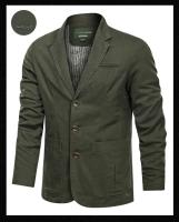 Chaqueta De Moda Para Hombres Primavera Otoño Slim Casual Negocios Elegante Suits Tops De Algodón Y Poliéster Cierre Único - details 11