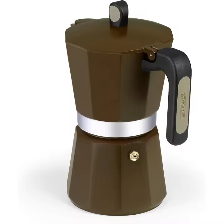 Monix Induction Cream 6 Tazas Cafetera Italiana Marrón (Apta para Todo Tipo de Cocinas Incluida Inducción) - M671006 - 1