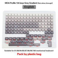 Nuevo Set De Keycaps MOA Gradient Grey PBT 134 Teclas Para Teclados Con Switches Cherry Gateron MX 5-lados Sublimación - details 12