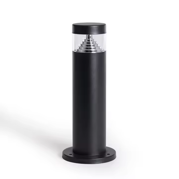 Ledkia Baliza Exterior LED 5W Superficie Pie 30cm Inti Inox Negro 3000K Blanco Cálido - 1