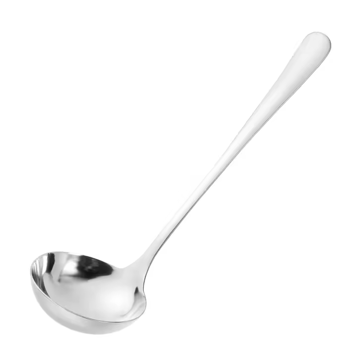 DESEOS Cazo de servir Family | Cucharón de sopa | Acero inoxidable | Mango redondo ergonómico | 28.2cm - 1