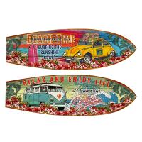 CAPRILO REGALOS & DECORACIÓN Set de 2 Adornos Pared Decorativos "Furgoneta y Coche- Tablas  Surf". Cuadros y Apliques. Muebles Auxiliares. Decoración Hogar. Verano. Regalos Originales. 75 x 1 x 24 cm. - details 0
