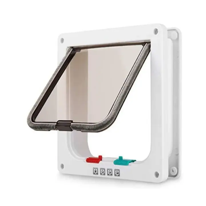 Puerta y puerta para Gatos y Perros, tamaño M (19,2 20 5,5 cm) - 1