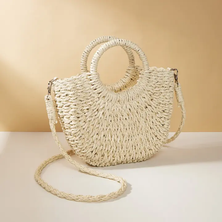 Bolso de playa de verano Bolso de paja para mujer - 1