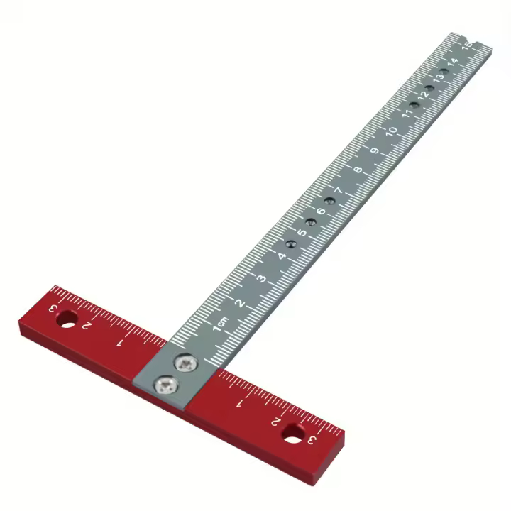 Regla De T En Aleación De Aluminio Con Impresión Láser Metríca Regla De Dibujo Compañera De Seto De Rectángulos 170MMx85MM Para Arquitectos - 1