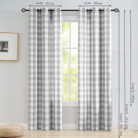 2pcs Cortinas Clásicas De Red Con Borlas Semi Blackout Para Sala De Estar Dormitorios Comedor Material De Poliéster Translúcida - details 0