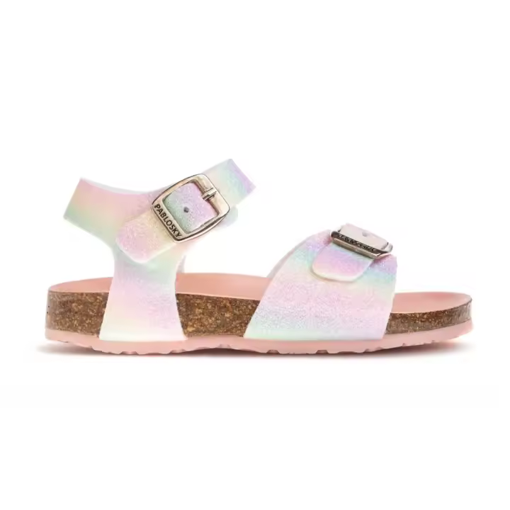 Sandalias bio de niña PABLOSKY 439471 BIO DOS HEBILLAS GLITTER RAINBOW 34912 25V - 1