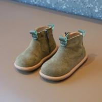 Botas De Niños Y Niñas Para Otoño Invierno Antideslizantes De Cuero Suave Con Plush Abajo Botines Casuales Para Niños - details 7