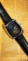 Reloj De Pulsera Mecánico De Lujo Para Hombres Con Fase De La Luna Y Tourbillon Cuarzo Skeleton Automático Manos Luminosas Correa De Cuero Tonneau Resistantes Al Choque Y Agua - details 11
