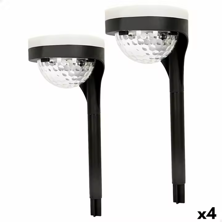 Set de estacas solares de jardín Aktive 2 Piezas Polipropileno 11 x 49 x 12 cm (4 Unidades) - 1