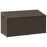 vidaXL Caja almacenaje jardín ratán sintético 110x50x58 cm en color Gris claro/Gris/Negro y más - details 4