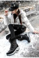 Botas De Invierno Para Mujer Con Peluche Y Plataforma Impermeables Cómodas Para Caminar En Nieve Botas De Tobillo Con Cierre De Lazo - details 10