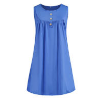 Vestido De Verano Para Mujer Talla S-5XL Estilo Casual Prenda Interior Con Botones Pleated Vintage Largo Hasta La Rodilla - details 27