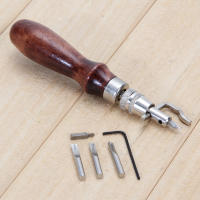 Kit De Herramientas Para Costura De Cuero 5 En 1 Profesional Con Ajustable Alce Y Prenda De Borde Herramienta De Costura De Cuero Accesorios De Costura - details 4