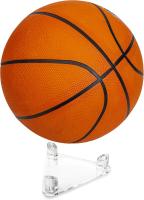 Expositor de baloncesto y fútbol: soporte para pelotas para mostrar autógrafos y pelotas usadas en juegos; también sostiene pelotas de voleibol, fútbol, rugby o bolos; mejor que una vitrina - details 1