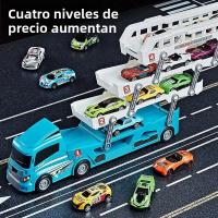 Camión De Construcción Con Contenedor Ejector Y 6 Coches De Aleación Juguete Para Niños Con Accionamiento De Retroceso Regalo De Navidad Y Acción De Gracias - details 3