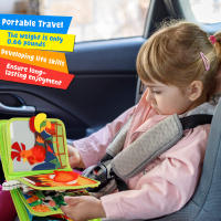 Juguete Educativo Montessori Para Niños Pequeños Tablero De Actividades Con Escena De Granja Y Animales Juego De Lectura Silencioso De Peluche Juguetes Sensoriales Interactivos Para Bebés - details 3