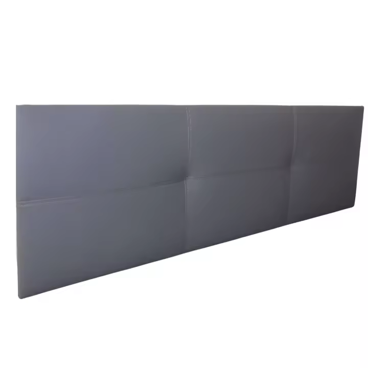 Cabecero Isabella Cama Doble de Polipiel Gris 165x52 - 1