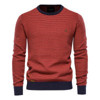 Top de punto para hombre, jersey personalizado con cuello redondo para otoño e invierno - details 4