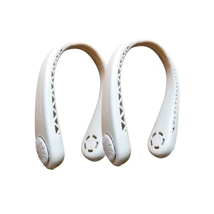 OFERTA 2 UNIDADES Universal Ventilador de cuello portátil sin aspas, 3 velocidades ajustables, aire acondicionado para deporte, trabajo, vacaciones, playa - 1