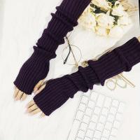 Guantes De Moda Para Mujer Con Mangas Largas Y Sin Dedos Tejidos En Punto Acolchados Para Otoño E Invierno Con Agujero Para El Pulgar PH356 - details 8