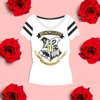 Camiseta Mujer Harry Potter Escudo Hogwars Logo Dorado 100% Algodón - E Plus M regalo para mujer - details 0