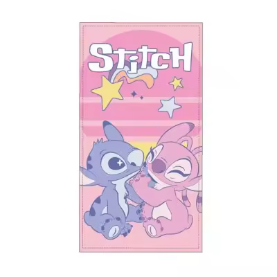New Import - Toalla Infantil Stich - Microfibra Estampado - 100% Poliéster 70x140cm - Ideal para la Playa o Piscina - 1