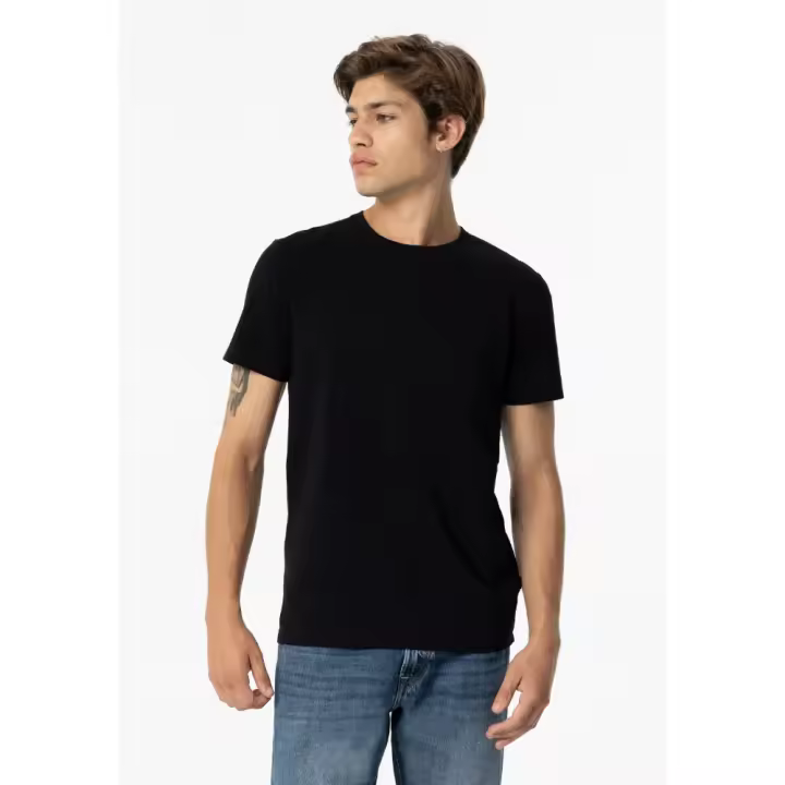 Tiffosi camiseta basica para hombre 10057782 color negro - 1