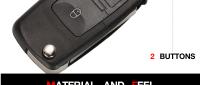 Carcasa De Llave Remota Para Coche Jingyuqin Plegable 2/3/4 B Con Logo Para VW Passat Polo Golf Touran Bora Ibiza Leon Octavia Fabia ABS+metal - details 10