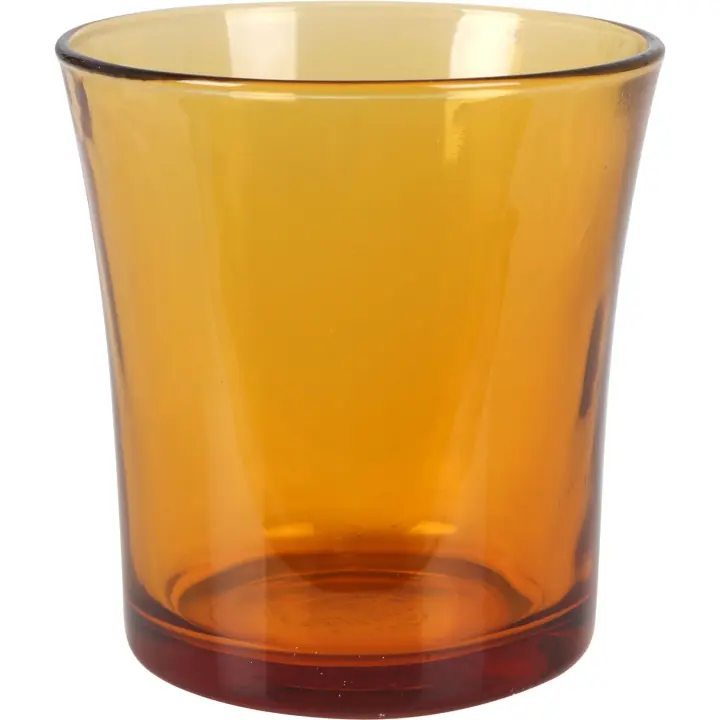 Duralex - Set de 6 Vasos de Vidrio Ámbar Lys 21cl - Set de Vasos para Bebidas Frías y Calientes, Aptos para Lavavajillas - 1