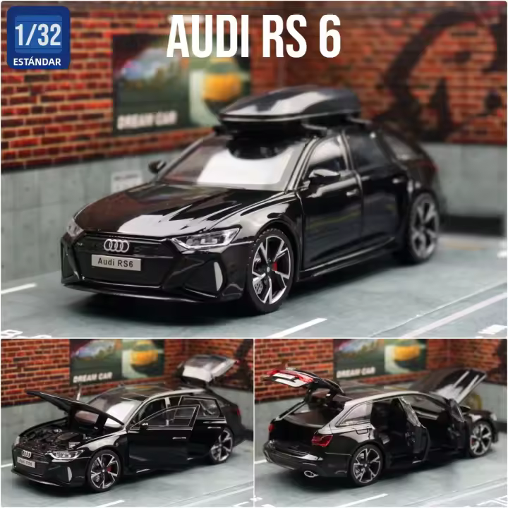 Coche De Viaje Audi RS6 Avant 1:32 JKM Miniatura Modelo Metálico Super Deportivo Para Niños Regalo Para Niño Juguete Diecast - 1