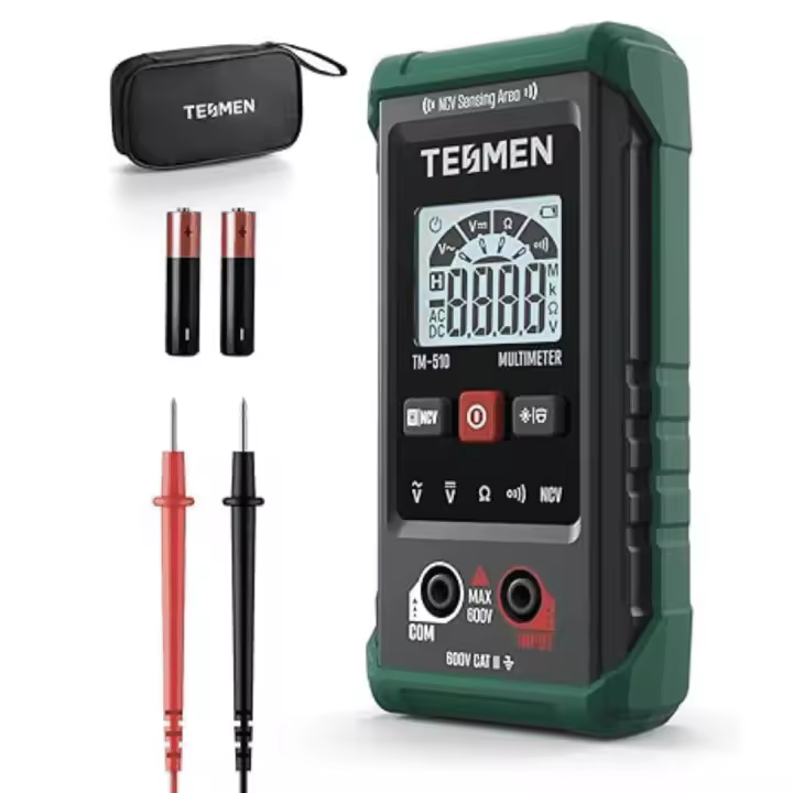 Multimetro Digital Profesional, Polimetro 4000 Conteos, Tester Electricista sin Contacto, Voltimetro Inteligente, Rango Automatico, Voltaje de CA/CC Envio 24Horas - 1