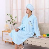 Conjunto De 2 Piezas Toalla De Baño Super Absorbente Para Mujer Con Gorro Para Secar El Cabello Ropa De Baño De Velours De Cangrejo - details 2