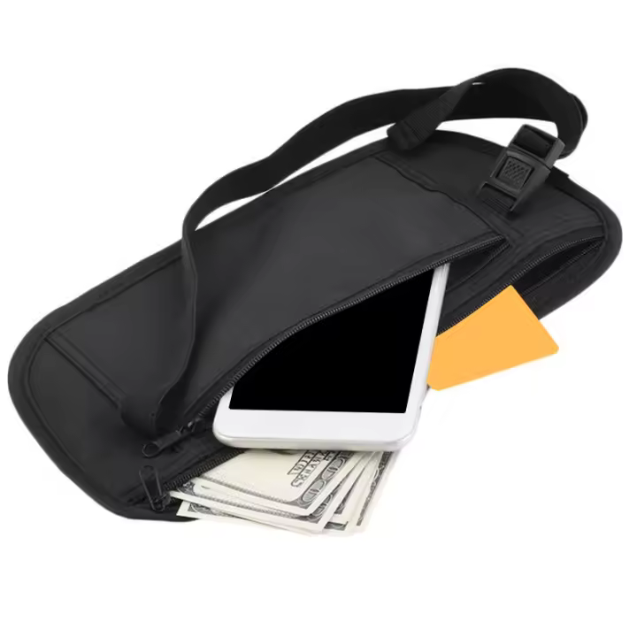 Bolsa De Cintura Invisible Para Viaje Seguridad Monedero Bolsa De Dinero Bolsa De Pecho Material Polyester Unisex Estilo Moda - 1