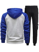 Chaqueta con capucha de dos piezas de otoño e invierno para hombre + mono, traje deportivo informal para hombre - details 14