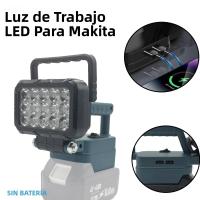 Luz De Trabajo LED Portátil Para Batería Makita 18 V Luz De Camping Inalámbrica Faro De Inundación Potente Y Impermeable - details 0