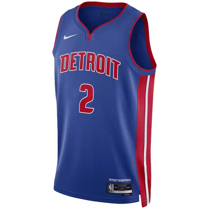 Camiseta de Baloncesto Nike Detroit Pistons Icon Edition 2022/23 para unisex en color azul - 1