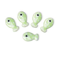 10pcs Cuentas De Cerámica En Forma De Pez Para Fabricación De Joyas Pulseras Y Collares Accesorios De Encanto Coloridos - details 12