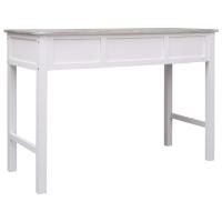vidaXL Escritorio de madera gris 110x45x76 cm - details 4